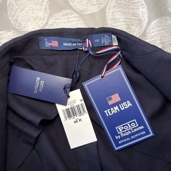 NWT Polo Ralph Lauren Men's Team USA 2024 Olympic Opening Ceremony Blazer Sz 40R - Picture 14 of 16